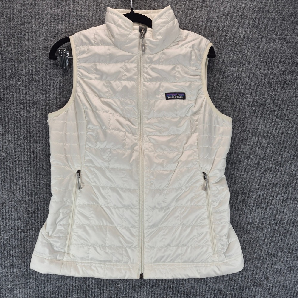 Patagonia Nano Puff Vest Quilted Small Birch White Womens
